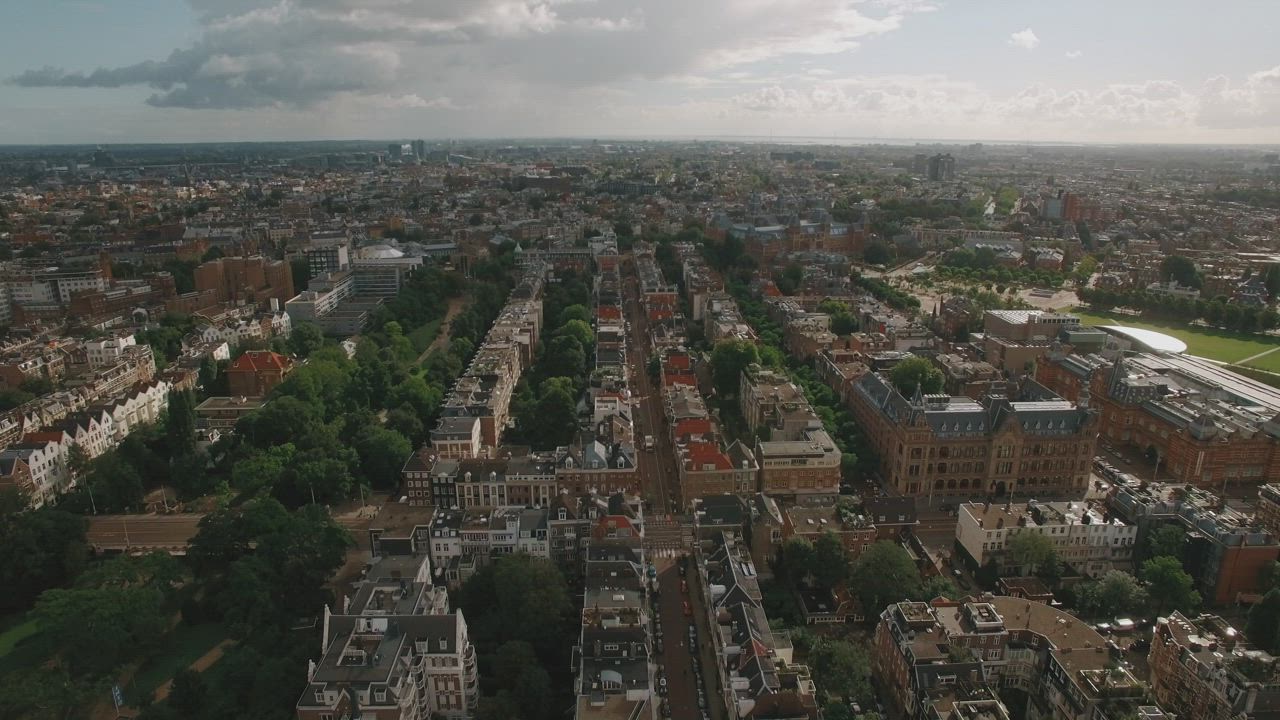 Aerial view of Amsterdam